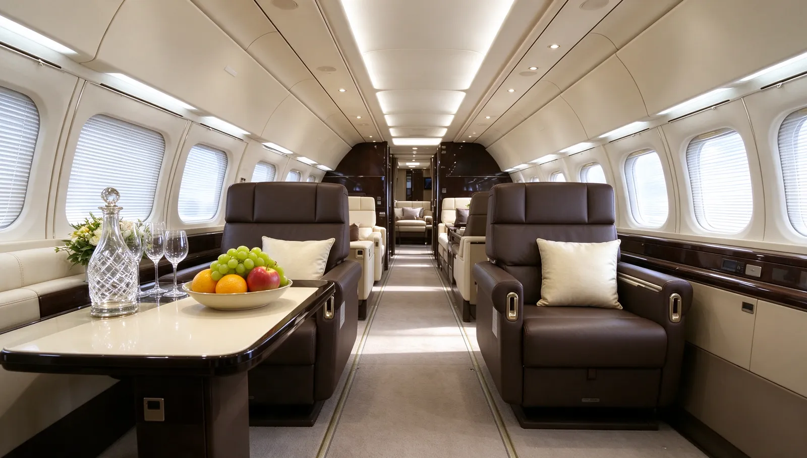 Airbus ACJ318, cabin