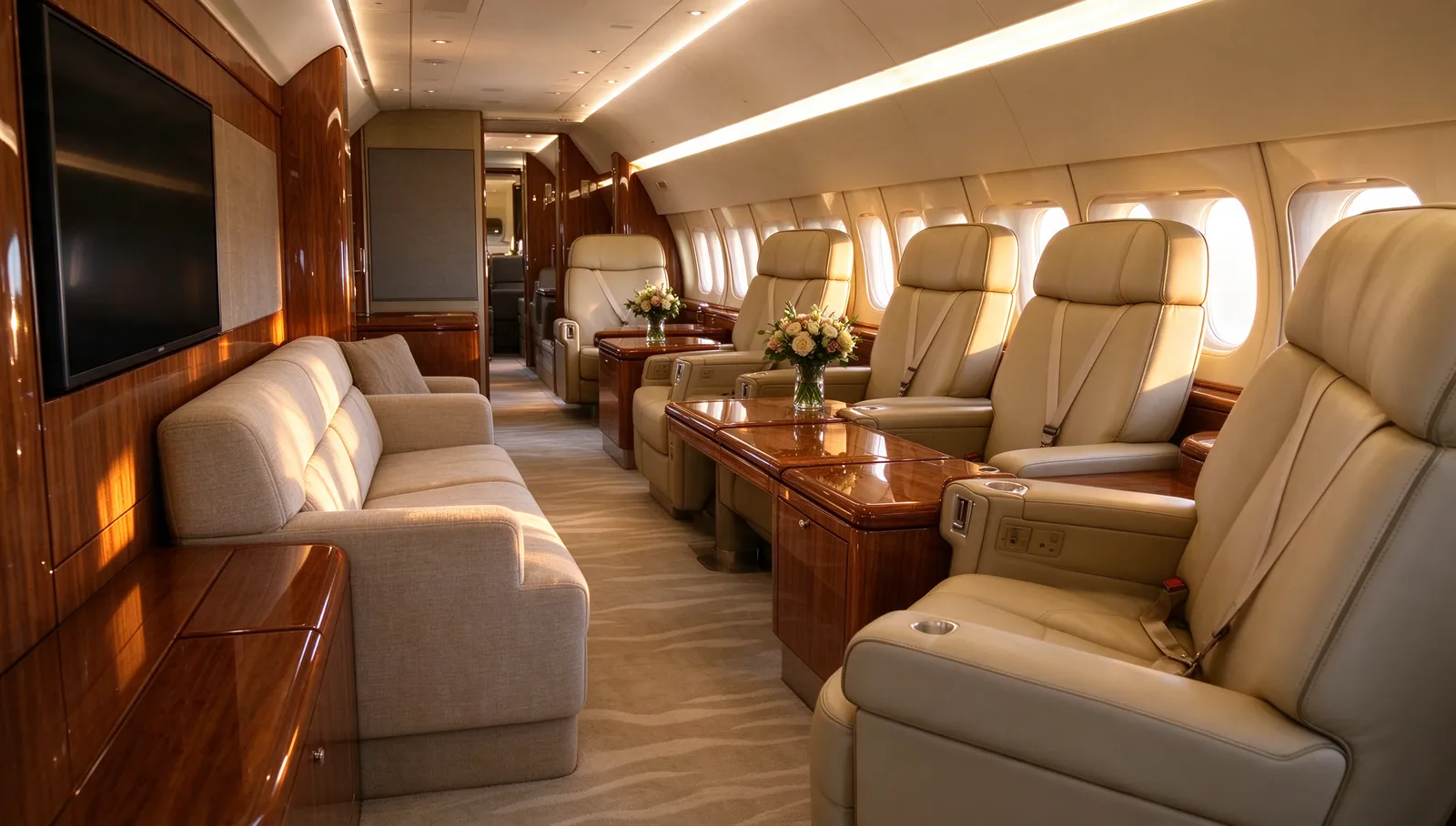 Boeing BBJ2, cabin