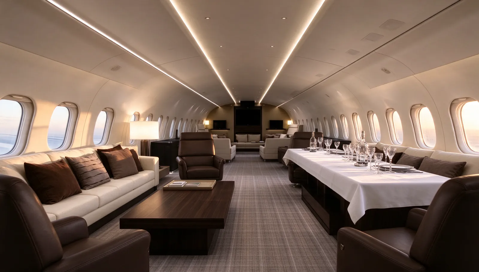 Boeing BBJ3, cabin