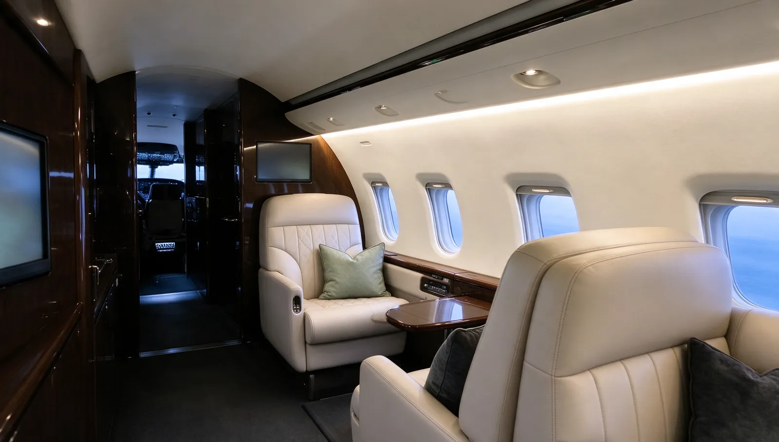 Bombardier Challenger 604, cabin