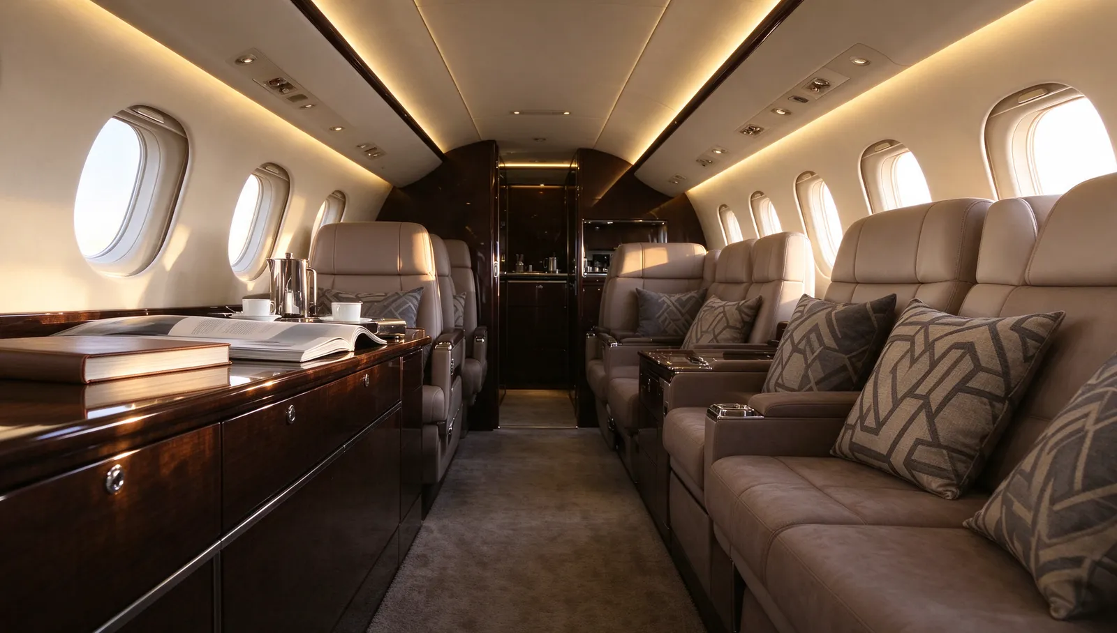 Dassault Falcon 2000LXS, cabin