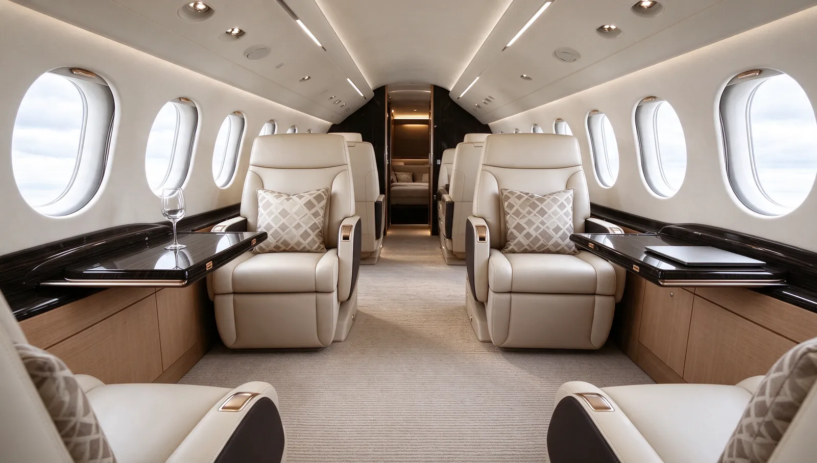 Dassault Falcon 8X, cabin