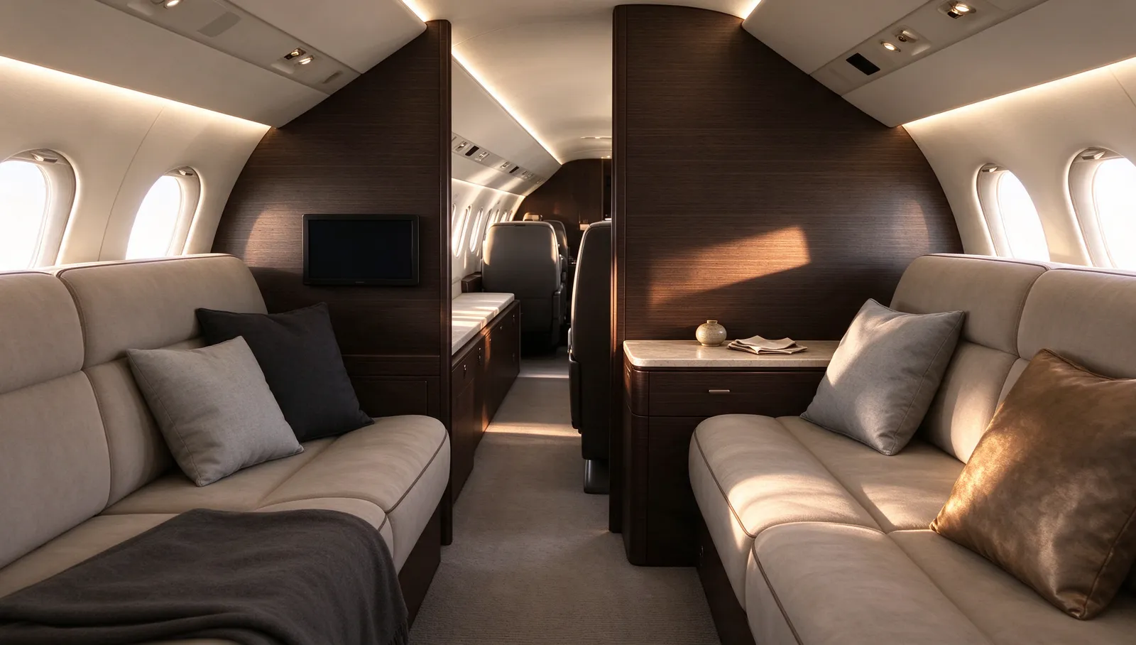 Dassault Falcon 900DX, cabin