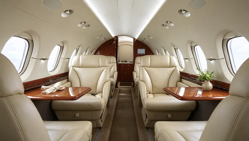 Hawker 900XP, cabin